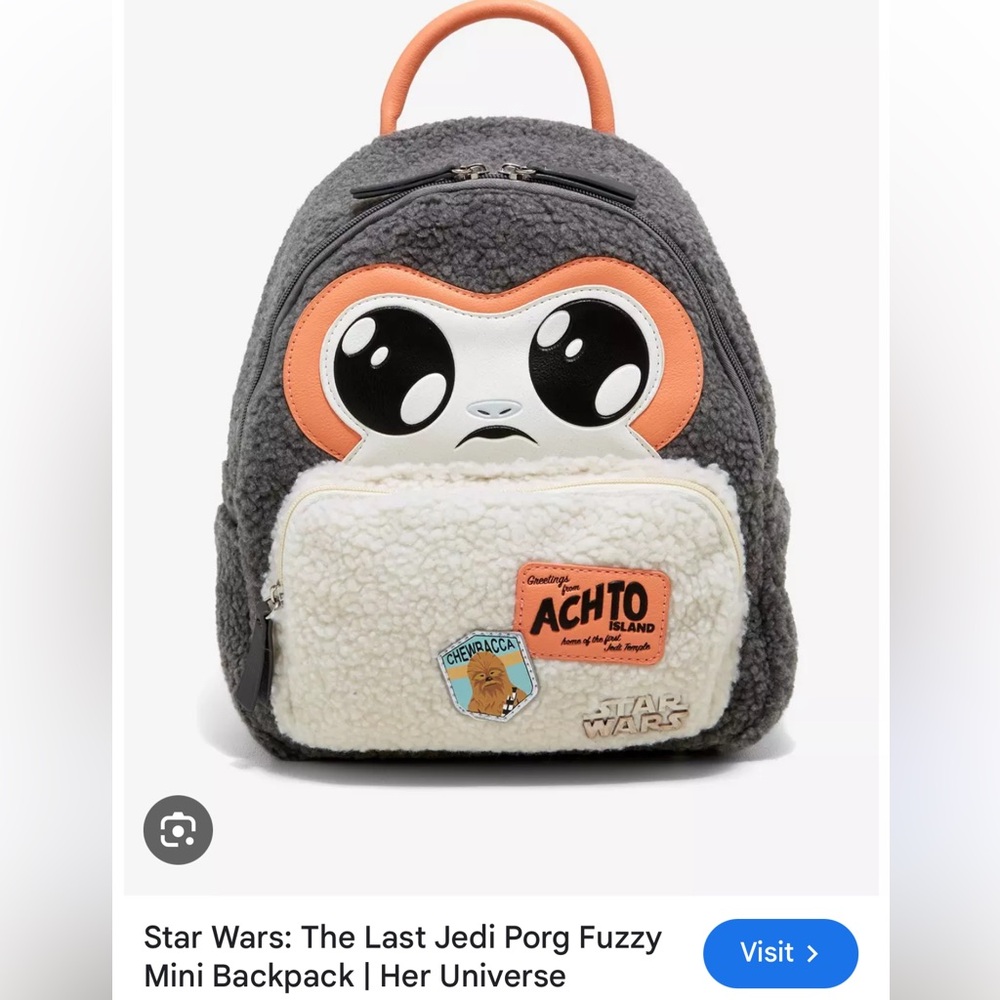 Star Wars Porg Fuzzy Mini Backpack